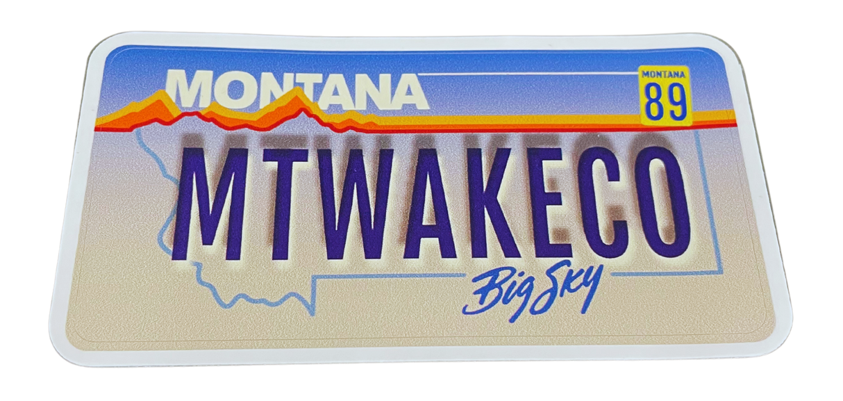 Montana Wake Co. License Sticker